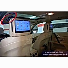 BMW SERİES 5.20 CYCLONE MULTİMEDİA MONİTÖRLÜ KOLTUK BAŞLIĞI ÇİFT DVD USB KABLOSUZ KULAKLIK