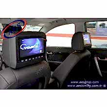 CHEVROLET CAPTİVA ARKA KAFALIK MONİTÖRÜ '' 8 inç. AKTİF BAŞLIK ÇİFT DVD'Lİ KABLOSUZ KULAKLIK ''