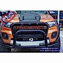 FORD RANGER ÖN KORUMA DEMİRİ SİYAH KÖŞE KORUMALI PASLANMAZ KROM ÇELİK ÜZERİ BOYA