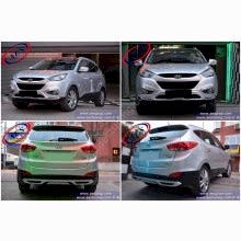 HYUNDAİ İX35 ÖN + ARKA ÇİFT EKZOS GÖRÜNÜMLÜ TAMPON ALTI DİFÜZÖR TAKIMI ORJİNAL OEM İTHAL