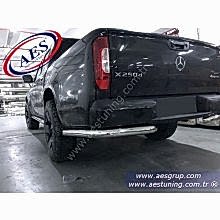 MERCEDES X CLASS ARKA TAMPON KÖŞE KORUMA KROMU PASLANMAZ KROM CORNER BAR SAĞ SOL 2 PARÇA