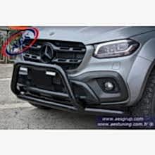 MERCEDES X CLASS ÖN KORUMA DEMİRİ SİYAH KÖŞE KORUMALI PASLANMAZ KROM ÇELİK ÜZERİ BOYA