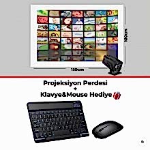 PROJEKSİYON PERDESİ + KLAVYE + MAUSE SET