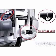 THULE BİSİKLET TAŞIYICI 957 TEK KİLİT 972 - 974 - 9708 RideOn 9502/9503  EasyBase 949