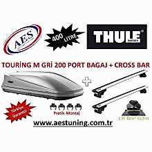 THULE TOURİNG M 200 PORT BAGAJ GRİ 400 LİTRE TAŞIYICI SİSTEM DAHİL ALÜMİNYUM BAR