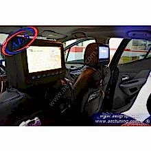VOLKSWAGEN PASSAT ARKA KAFALIK MONİTÖRÜ SİYAH '' 8 inç. AKTİF BAŞLIK ÇİFT DVD'Lİ KABLOSUZ KULAKLIK ''