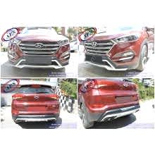 YENİ HYUNDAİ TUCSON ÖN ARKA TAMPON EKİ ORJİNAL OEM AKSESUAR İTHAL ÇİFT EKZOS ÇIKIŞLI 2015 - 2016 - 2017 - 2018